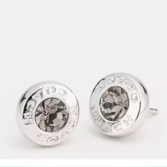 Coach Jewelry - •NEW•COACH STATEMENT SILVER STUD EARRINGS•NWT